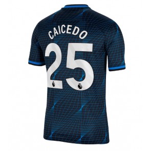Chelsea Moises Caicedo #25 Venkovní Dres 2023-24 Krátký Rukáv